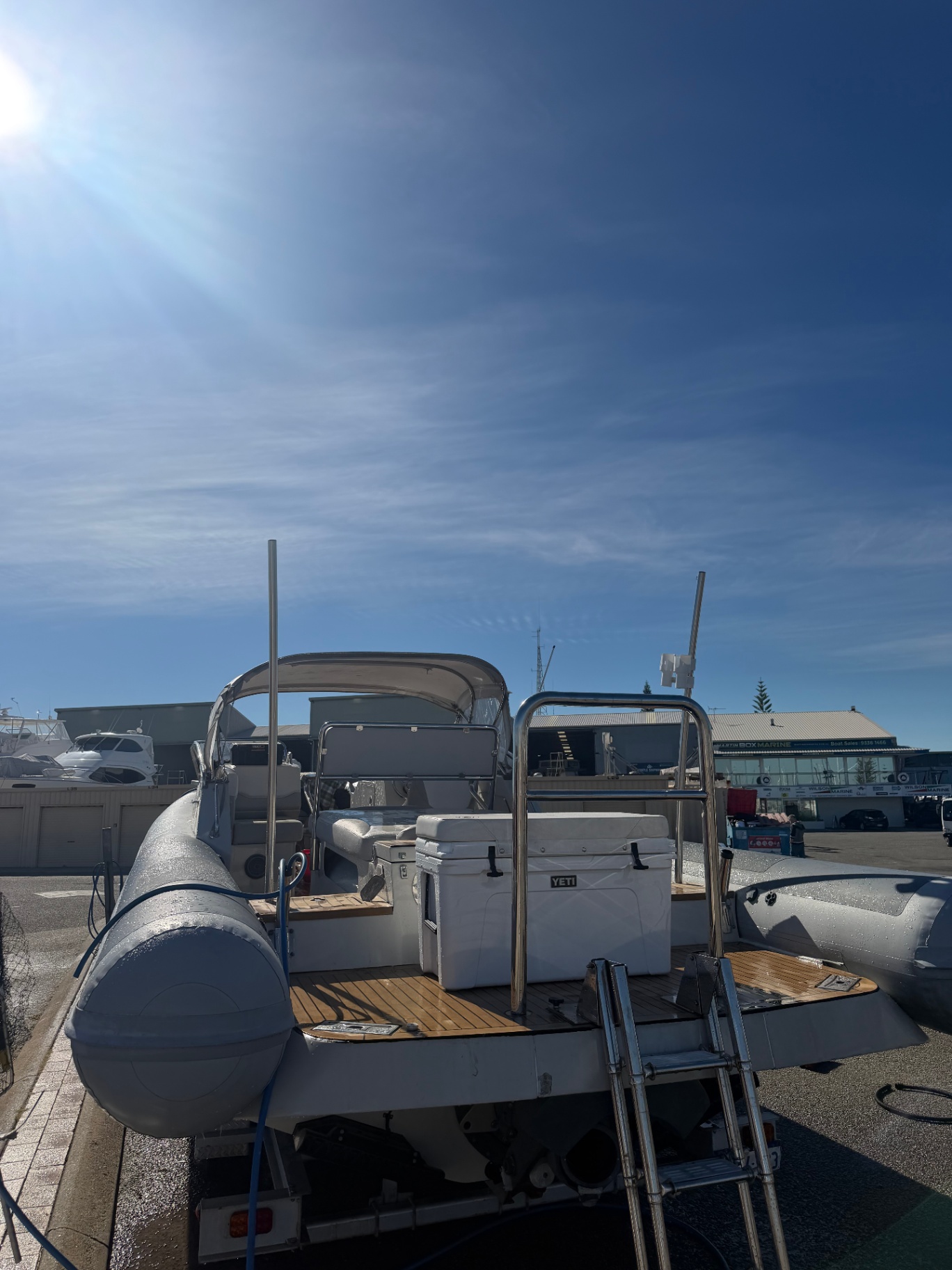 RIB rigged with Yeti and rod holders