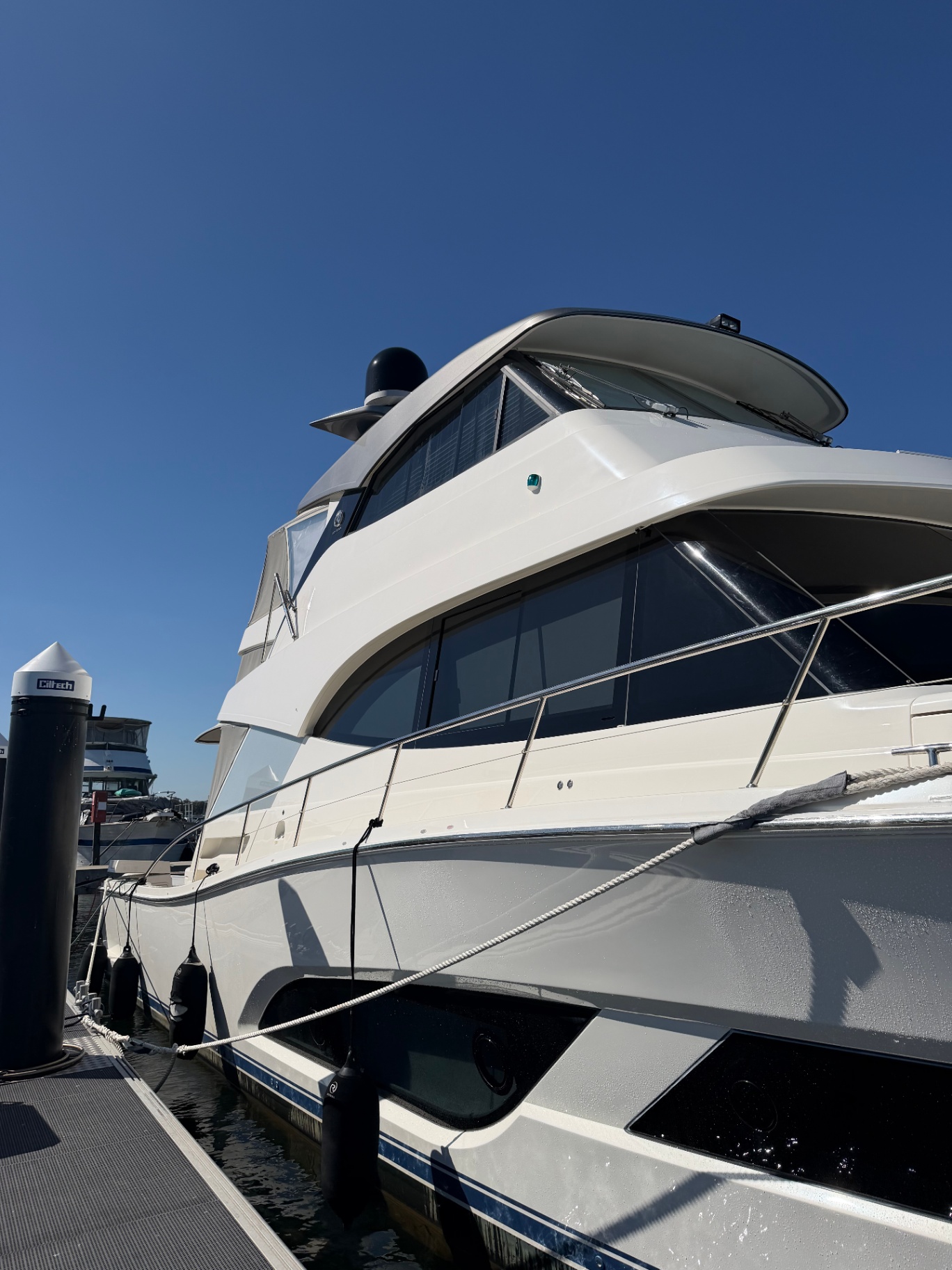 Riviera flybridge bow detail